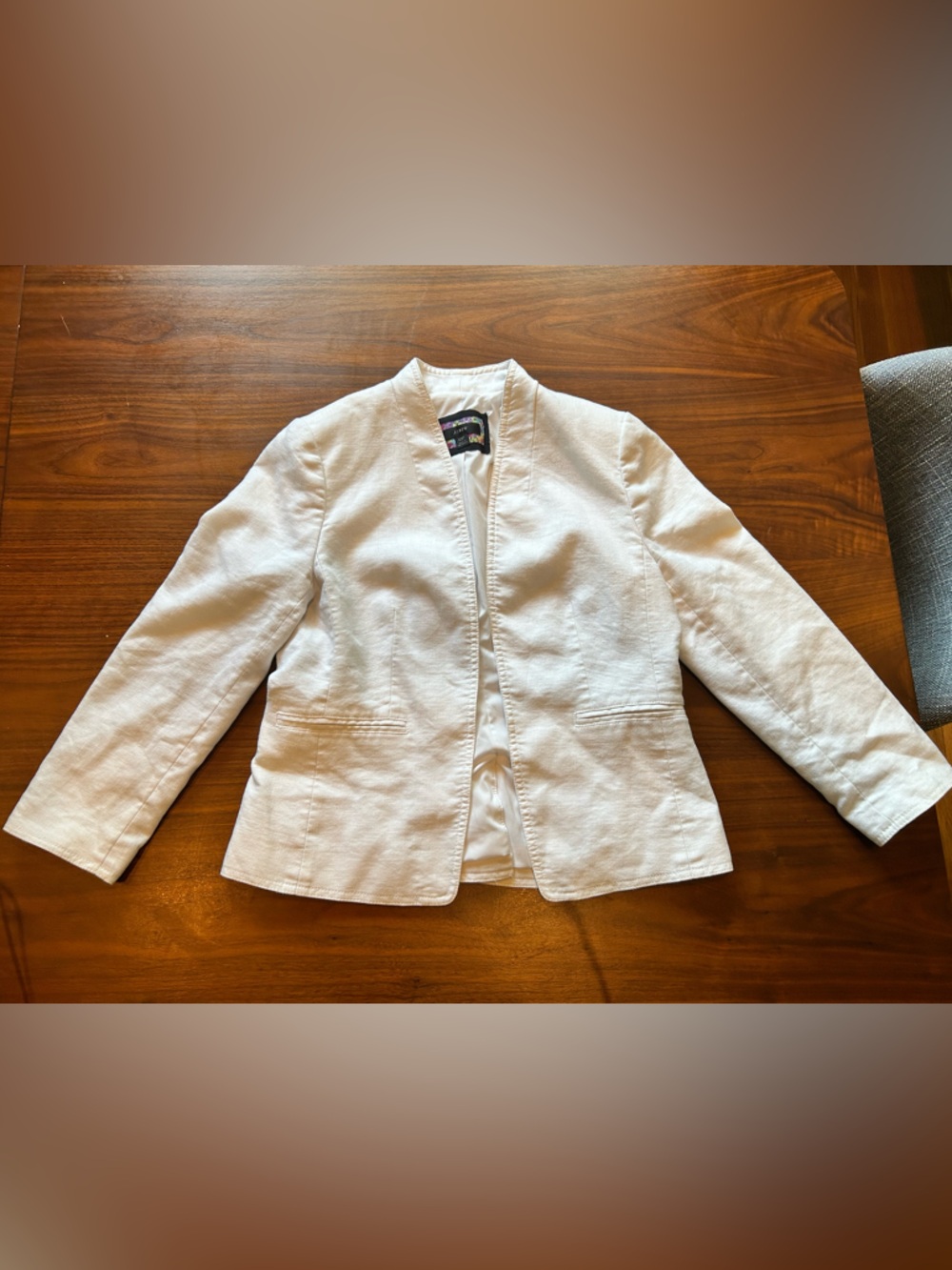 J.Crew white linen blazer jacket